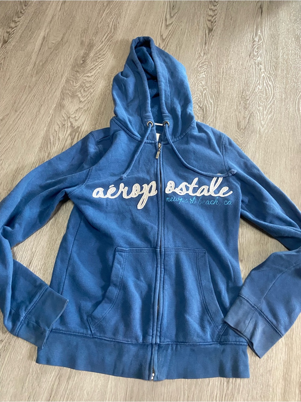 Aeropostale Blue Full-Zip Hooded Sweatshirt